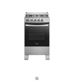 Cocina a Gas 4 Quemadores 20inch Silver